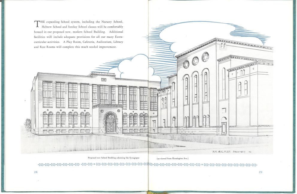 An architectural drawing of a building.