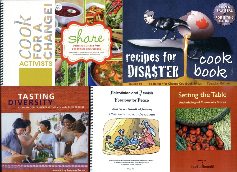 A collage of six recipe books.