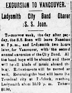 Black and white newspaper advertisement for the Annual Dance and Supper of the Finnish Brotherhood to be held in Finn Hall, January 6th 1912.