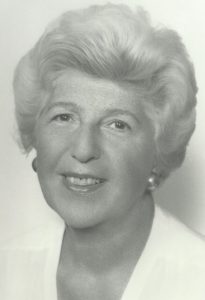 A black-and-white headshot of Milly Lande, C.M.