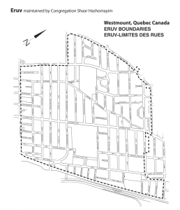A map showing the boundaries of an enclosure in the city of Westmount.